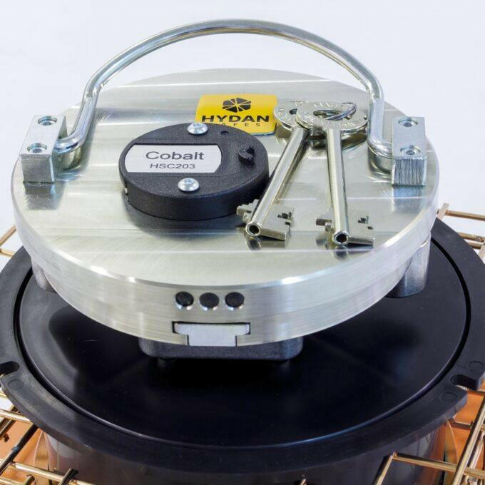 Heavy-duty Cobalt under floor safe with dual keys and secure lid