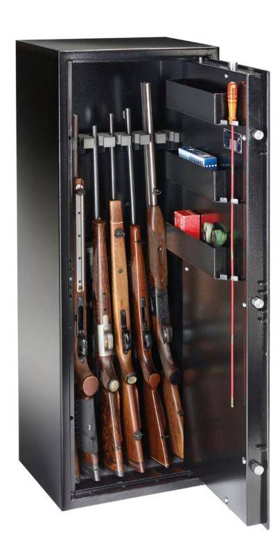 Burg Wachter Ranger N gun safe open with rifles inside