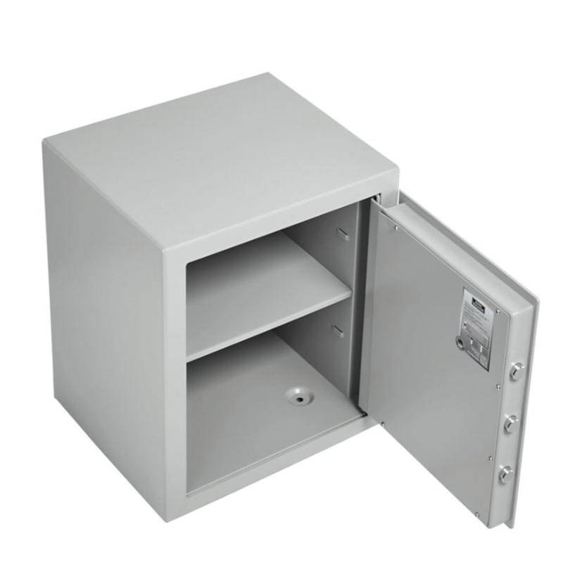 Interior of Burg Wachter C340 Cityline Safe with shelf and door bolts, 45.3L capacity, designed for secure home and office storage.