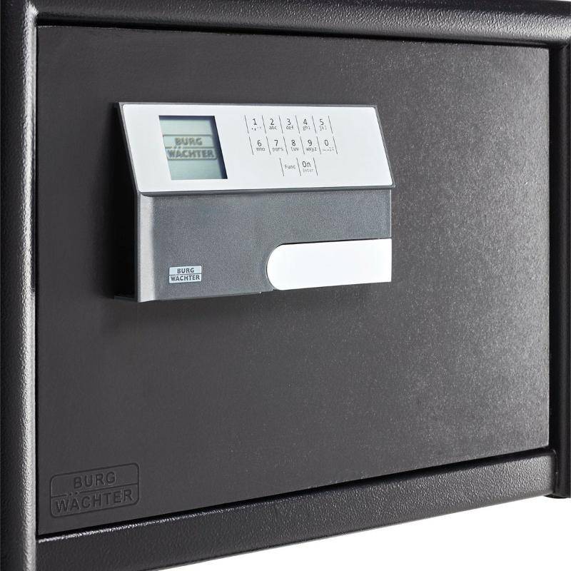 Close-up of electronic keypad on Burg Wachter CL420 safe