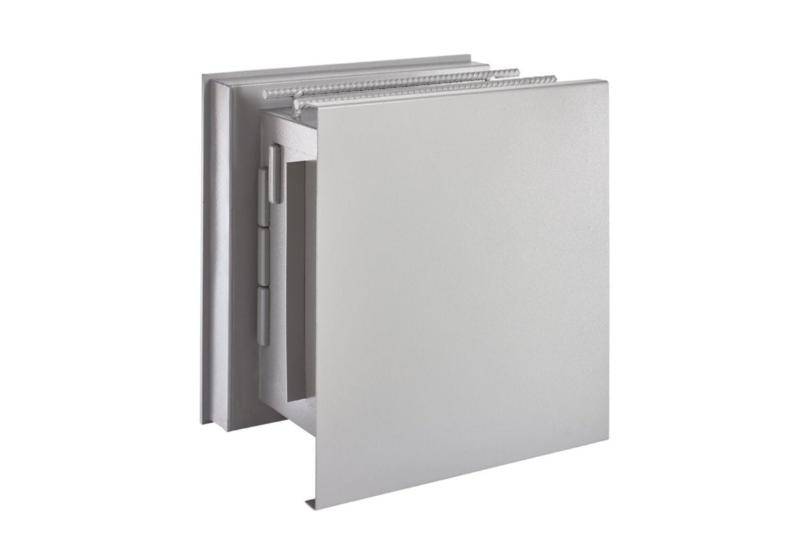 Rear view of Burg Wachter WTD710 Diplomat wall safe with concealed back panel, designed for flush wall mounting and discreet security.