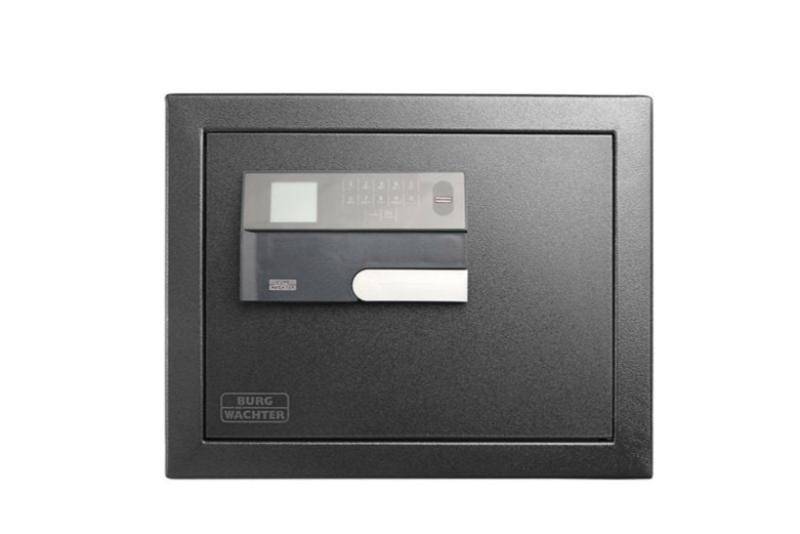 Burg Wachter WT614 Karat Wall Safe with electronic keypad and display. Secure wall-mounted safe with digital access for valuables protection.