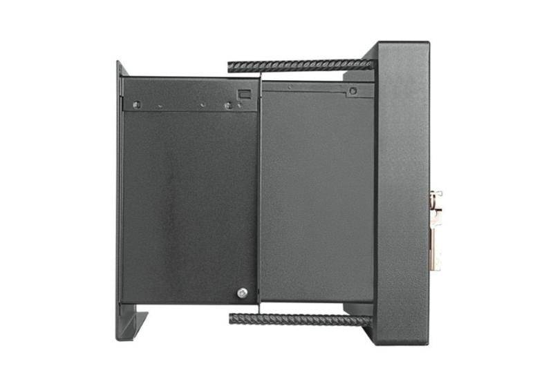 Side profile of Burg Wachter WT614 Karat Wall Safe showing reinforced steel body. Built-in wall safe with robust construction for enhanced security.