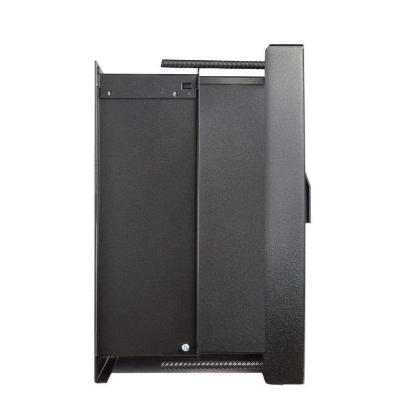 Side view of Burg Wachter WT616 Karat Wall Safe with electronic lock, showing depth and reinforced steel construction.