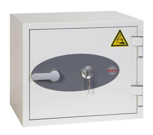 Phoenix Titan BS1281 Battery Safe, 19 Litre, 2k Cash Rated with key lock and fire-resistant design for secure lithium-ion battery storage at home or office.