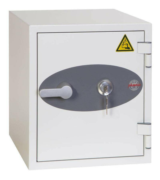 Phoenix Titan BS1282 Battery Safe, 25 Litre with key lock, designed for secure Lithium-Ion battery storage and fire protection at home or office.