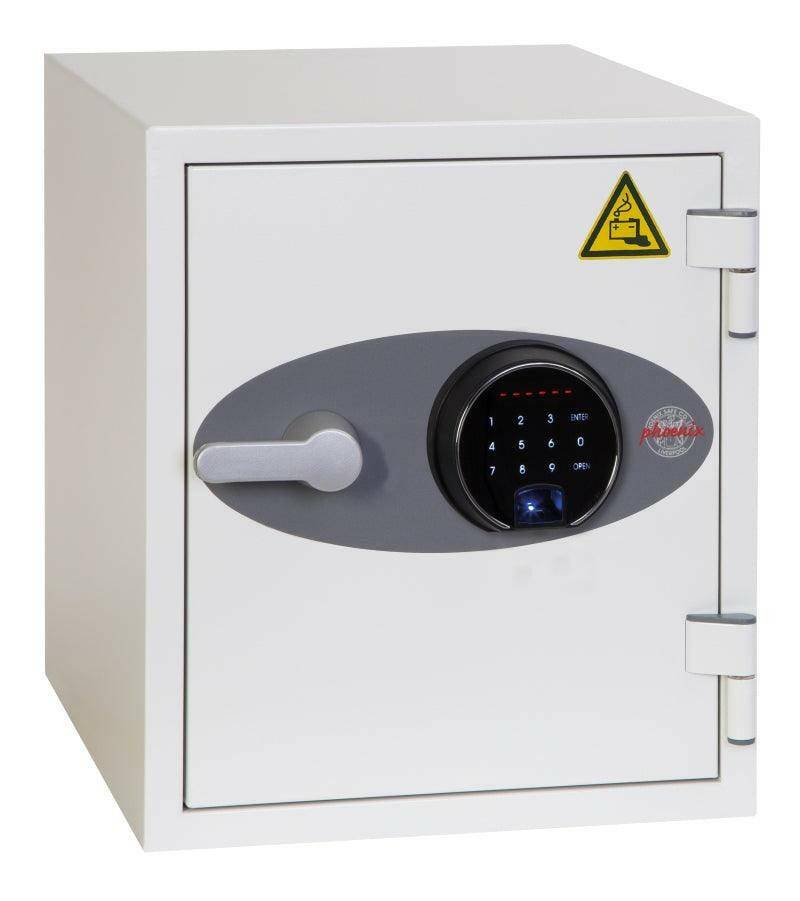 Phoenix Titan BS1282 Battery Safe, 25 Litre with digital keypad lock, ideal for storing and charging lithium-ion batteries securely at home or office.