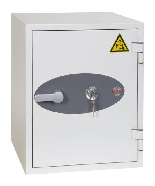 Phoenix Titan BS1283 Battery Safe, 36 Litre with key lock and fire-resistant design for secure home or office lithium-ion battery storage.