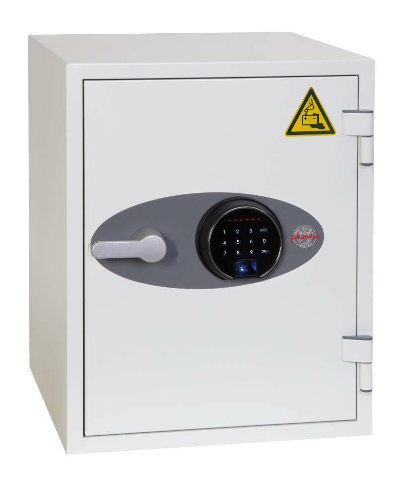 Phoenix Titan BS1283 Battery Safe, 36 Litre with electronic keypad lock, ideal for storing and charging lithium-ion batteries securely at home or office.