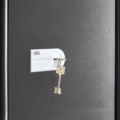 Close-up of Burg Wachter CL460 safe lock with key