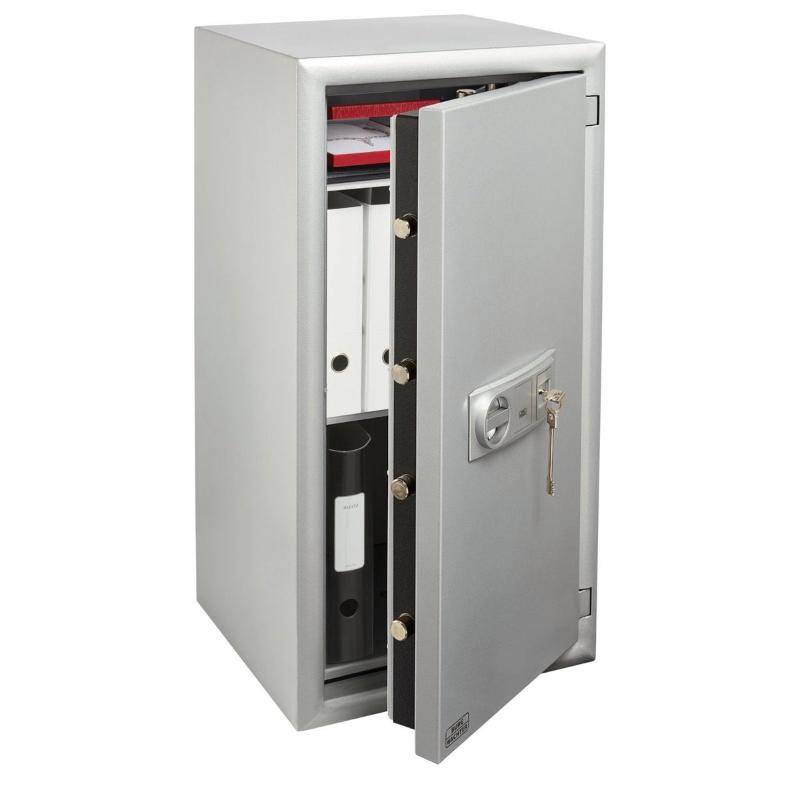 Open Burg Wachter Diplomat MTD 780 safe showing interior storage