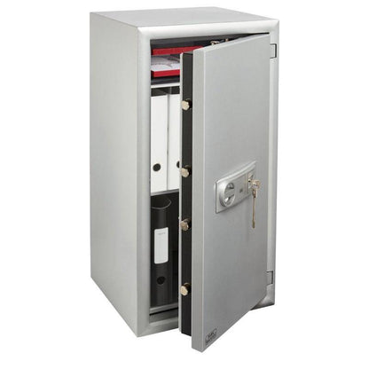 Open Burg Wachter Diplomat MTD 780 safe showing interior storage