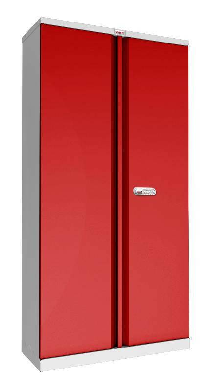 Phoenix SC1910GR cupboard with electronic lock and red door