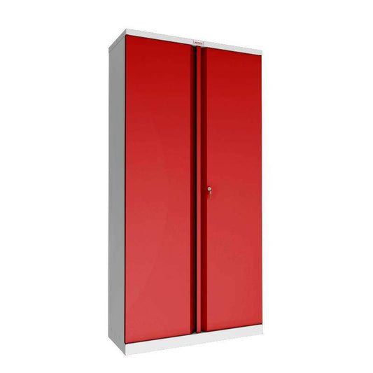 Phoenix SC1910GR steel storage cupboard with red door