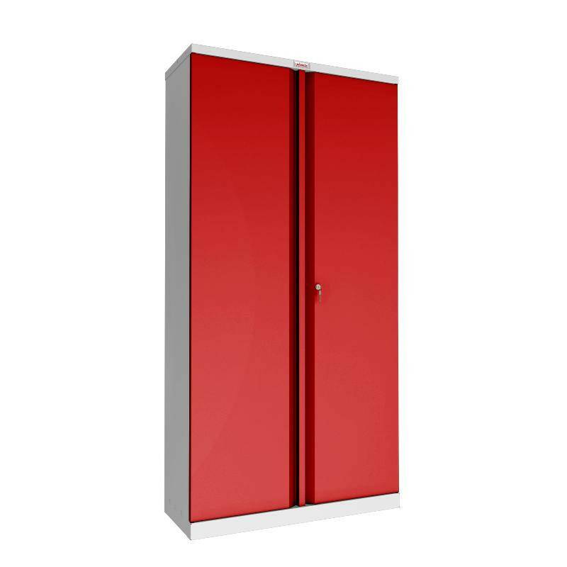 Phoenix SC1910GR steel storage cupboard with red door