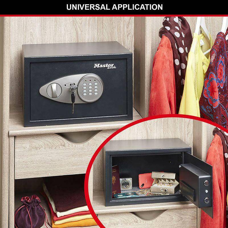 Master Lock X055 safe in closet, universal application