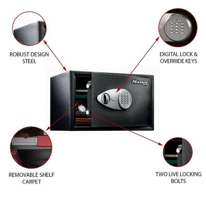 Features of Master Lock X125 Security Safe with electronic lock