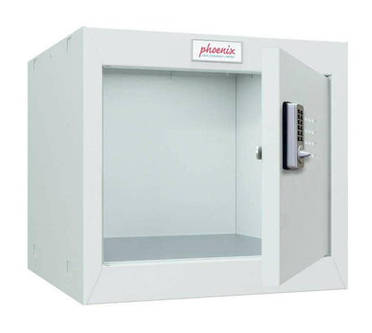 Open Phoenix CL0344GG Cube Locker with electronic lock, light grey