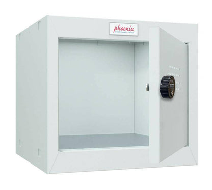 Open Phoenix CL0344GG Cube Locker with combination lock, light grey