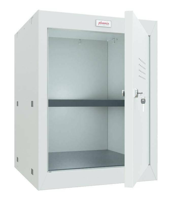 Open Phoenix CL0544GG Size 2 Cube Locker, light grey, key lock