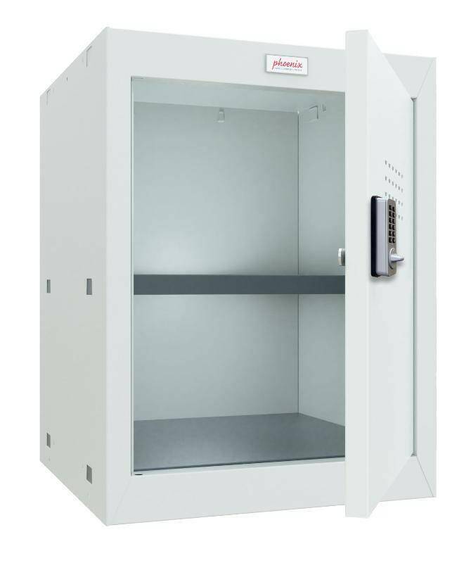 Open Phoenix CL0544GG Size 2 Cube Locker, light grey, electronic lock