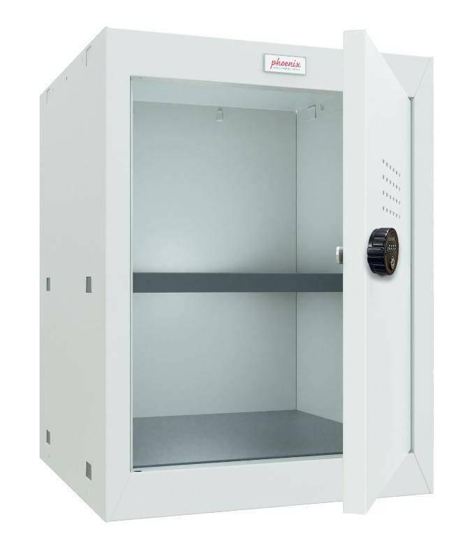 Open Phoenix CL0544GG Size 2 Cube Locker, light grey, combination lock