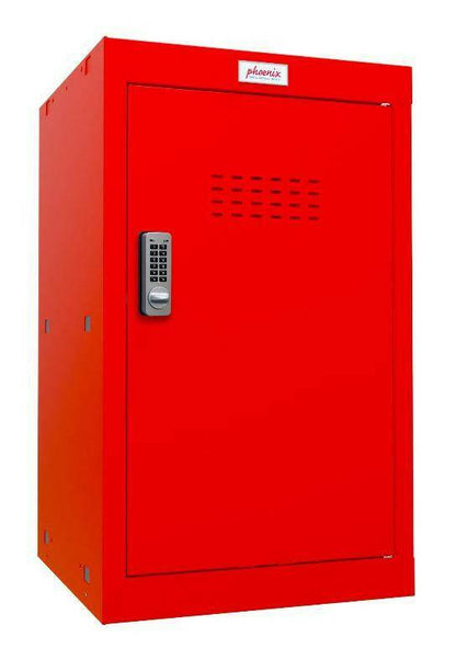 Phoenix CL0644RR red cube locker with electronic lock, closed