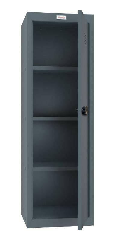 Phoenix CL1244AA Cube Locker, Anthracite Grey, open with combination lock