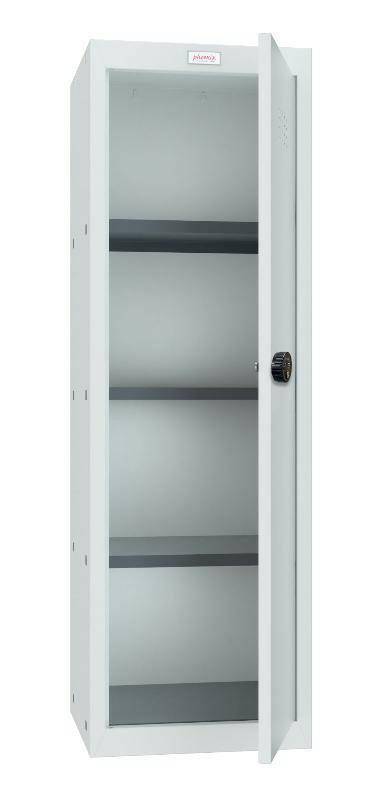 Open Phoenix CL1244GG Cube Locker, light grey, combination lock