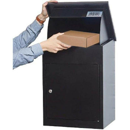 Phoenix PB0581BK Parcel Box, Black, Key Lock Safe Place Solutions.