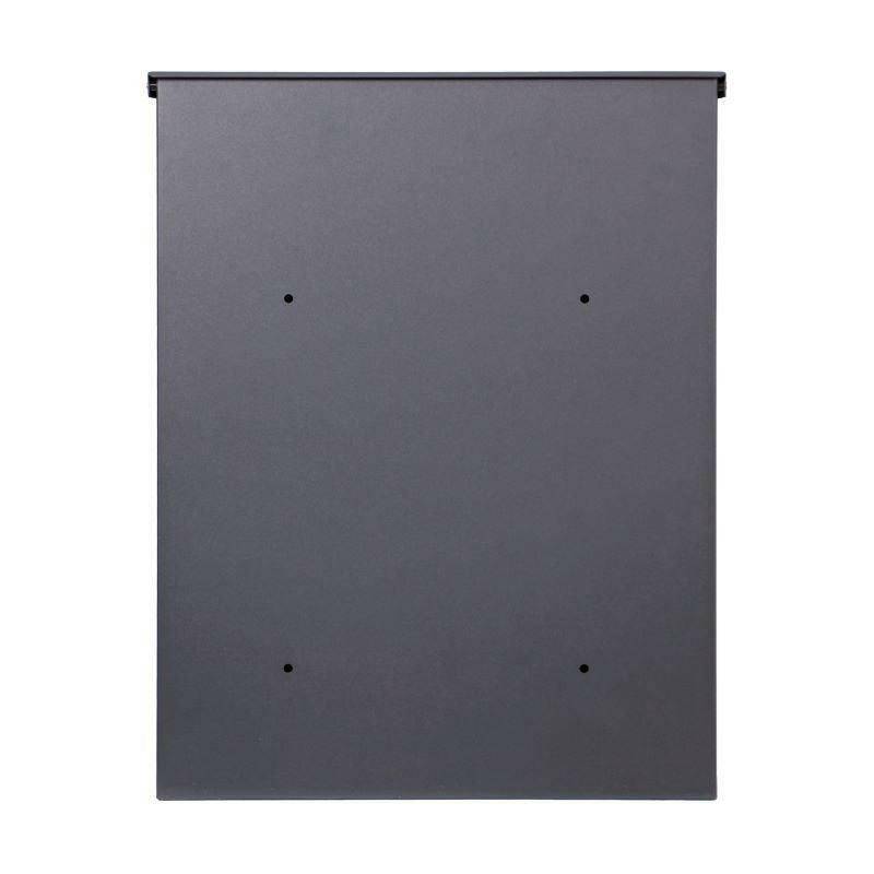 Back view of Phoenix PB1331AAK Parcel Box, grey