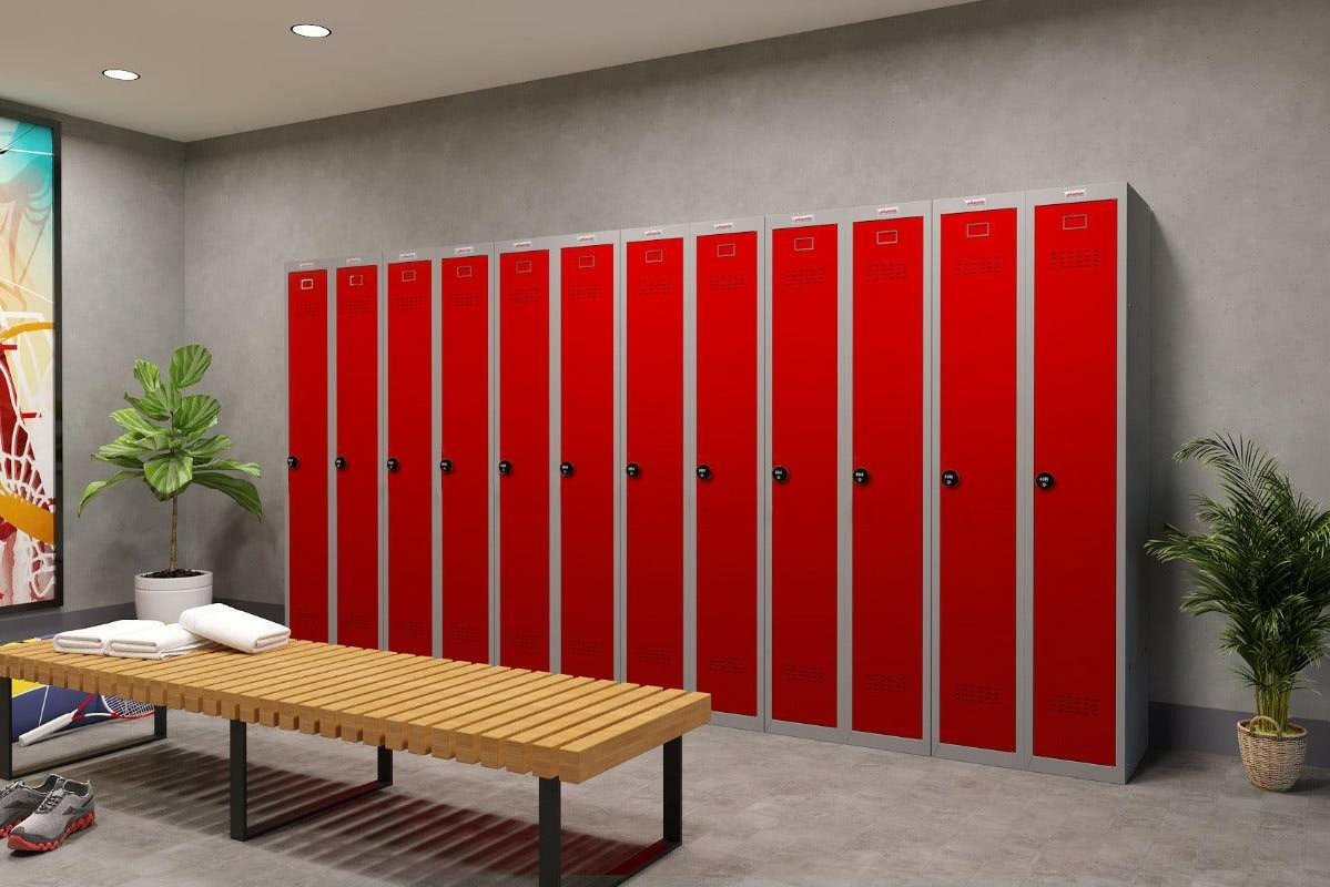 picture of the Phoenix PL1130GR Personal Lockers, 1 Column, 1 Door in Red