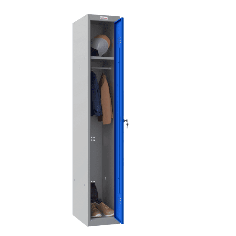 Open Phoenix PL1133GB locker with blue door