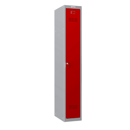 Phoenix PL1133GR locker with red door, angled view