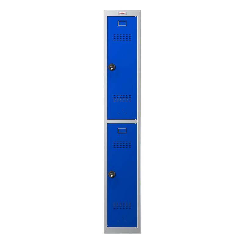 Phoenix PL1230GB blue 2-door locker with key lock