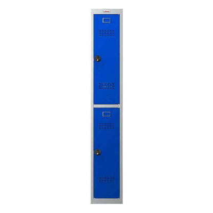 Phoenix PL1230GB blue 2-door locker with key lock