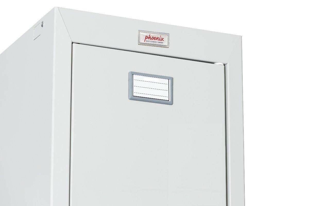 Close-up of Phoenix PL1230GG locker door, light grey