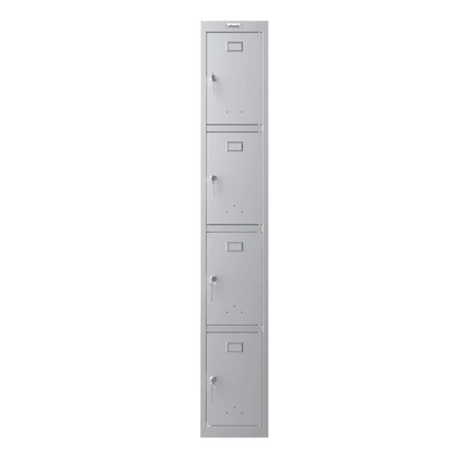 Phoenix PL1430GG 4-door locker, front view, light grey