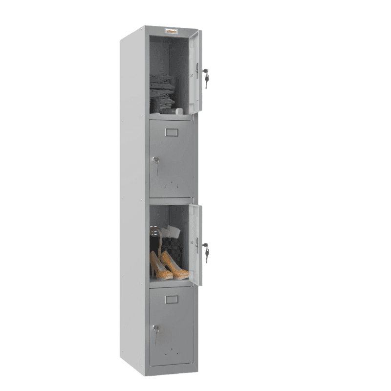 Phoenix PL1430GG locker with open doors, showing storage