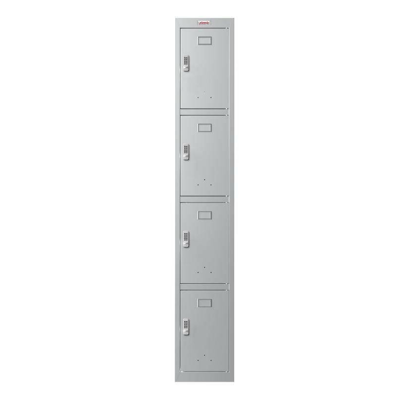 Phoenix PL1430GG 4-door locker, front view, electronic lock