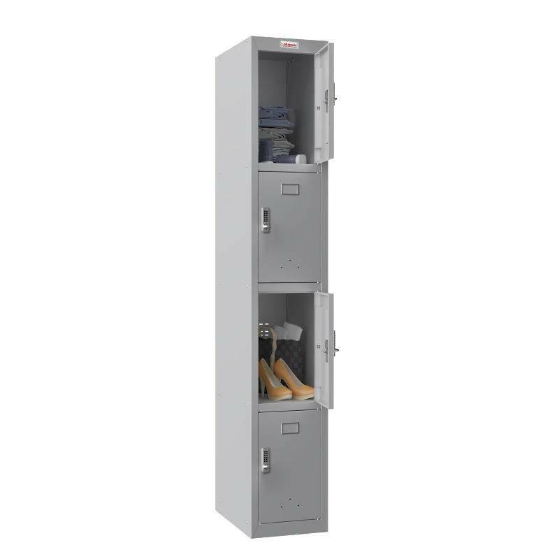 Phoenix PL1430GG locker with open doors, electronic lock