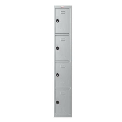 Phoenix PL1430GG 4-door locker, front view, key lock