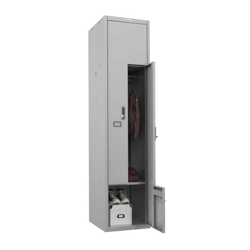 picture of Phoenix PLZ1240GG Personal Z Lockers, 1 Column, 2 Door, Grey