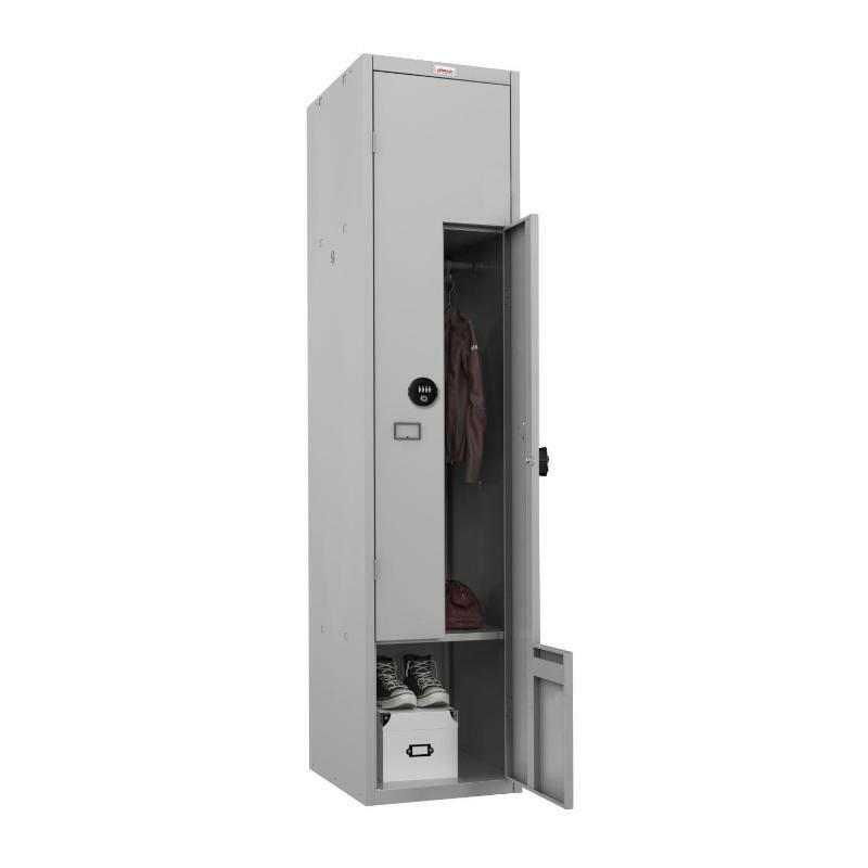 picture of Phoenix PLZ1240GG Personal Z Lockers, 1 Column, 2 Door, Grey