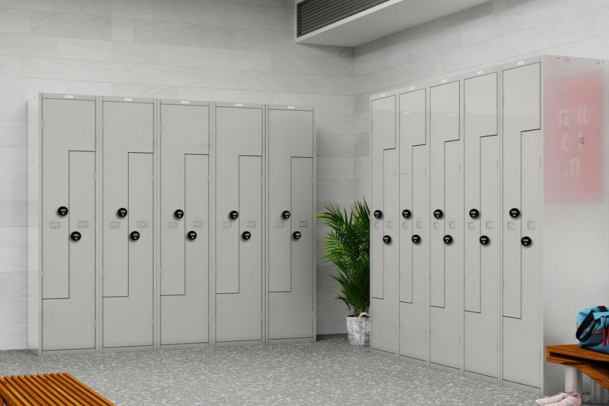 picture of Phoenix PLZ1240GG Personal Z Lockers, 1 Column, 2 Door, Grey