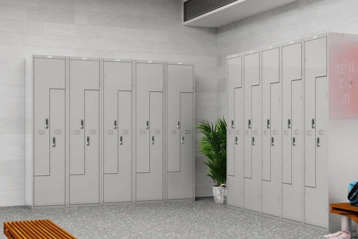 picture of Phoenix PLZ1240GG Personal Z Lockers, 1 Column, 2 Door, Grey