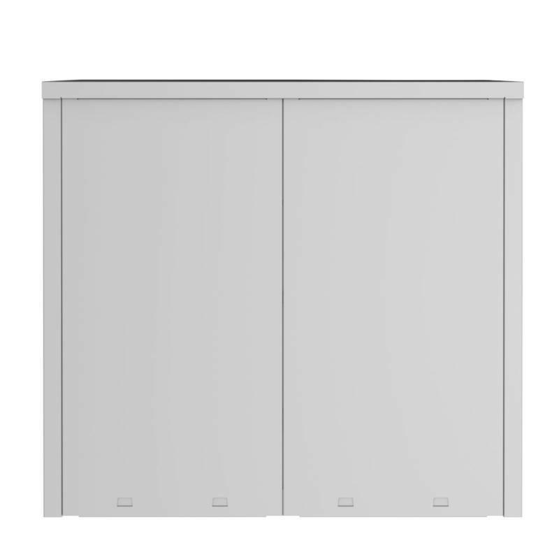 Back view of Phoenix SC1010GG grey storage cupboard