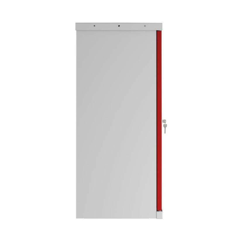 Side view of Phoenix SC1010GR storage cupboard with key lock