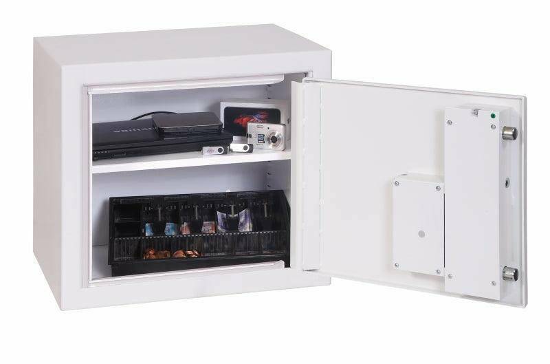 Open Phoenix SecurStore SS1161 safe with shelves