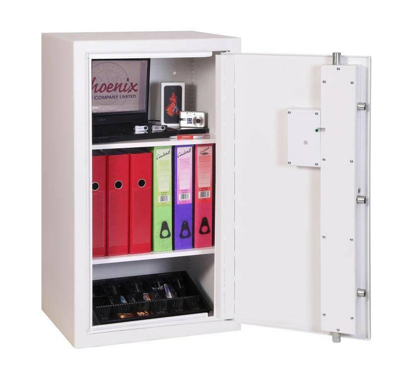 Interior view of Phoenix SecurStore SS1162 safe with shelves